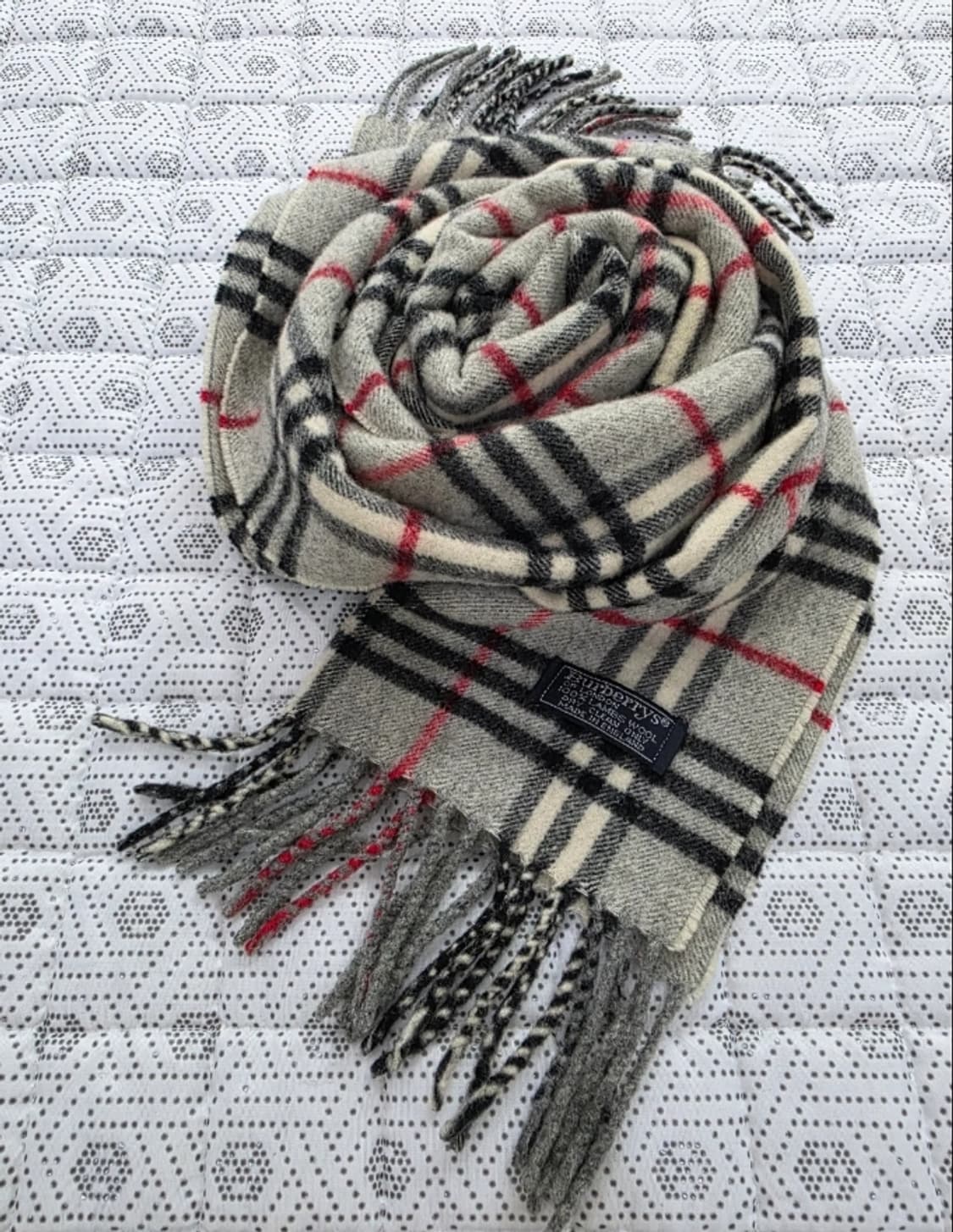 버버리 그레이 체크 램스울 머플러 상품이미지4