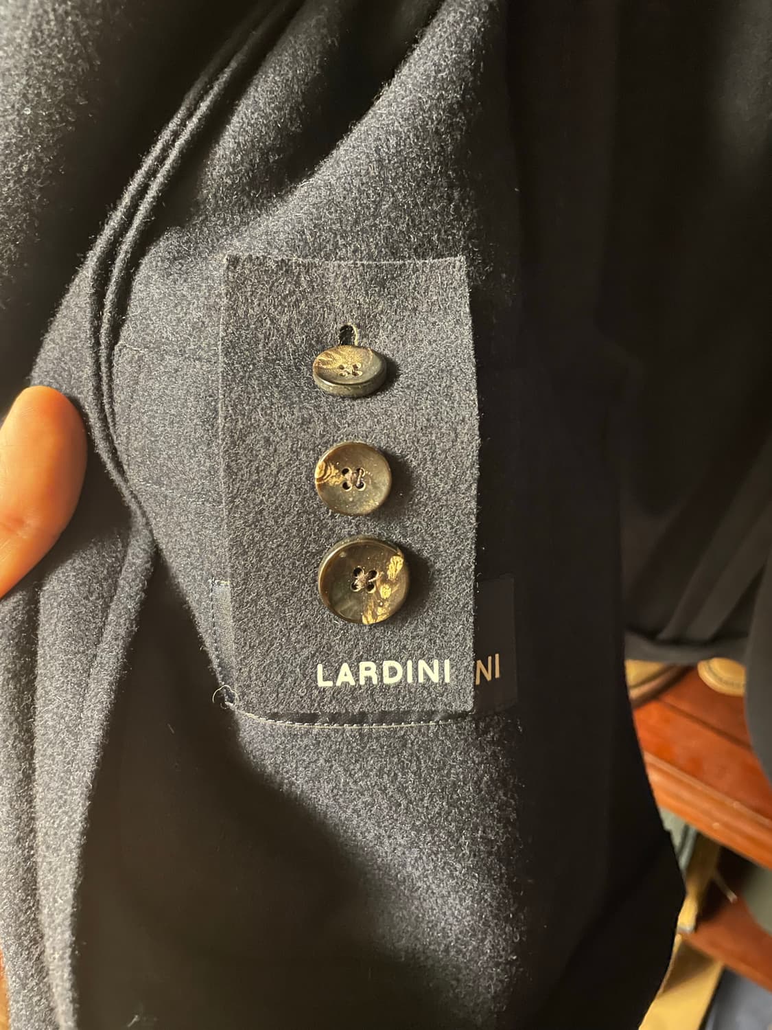 라르디니 캐시미어100% 다크네이비 자켓 상품이미지6