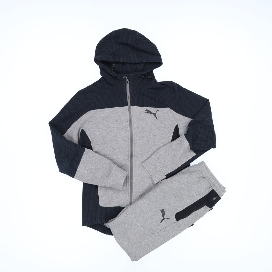 [M] 푸마 배색 후드 집업 저지 셋업 상하세트 0120J 상품이미지1