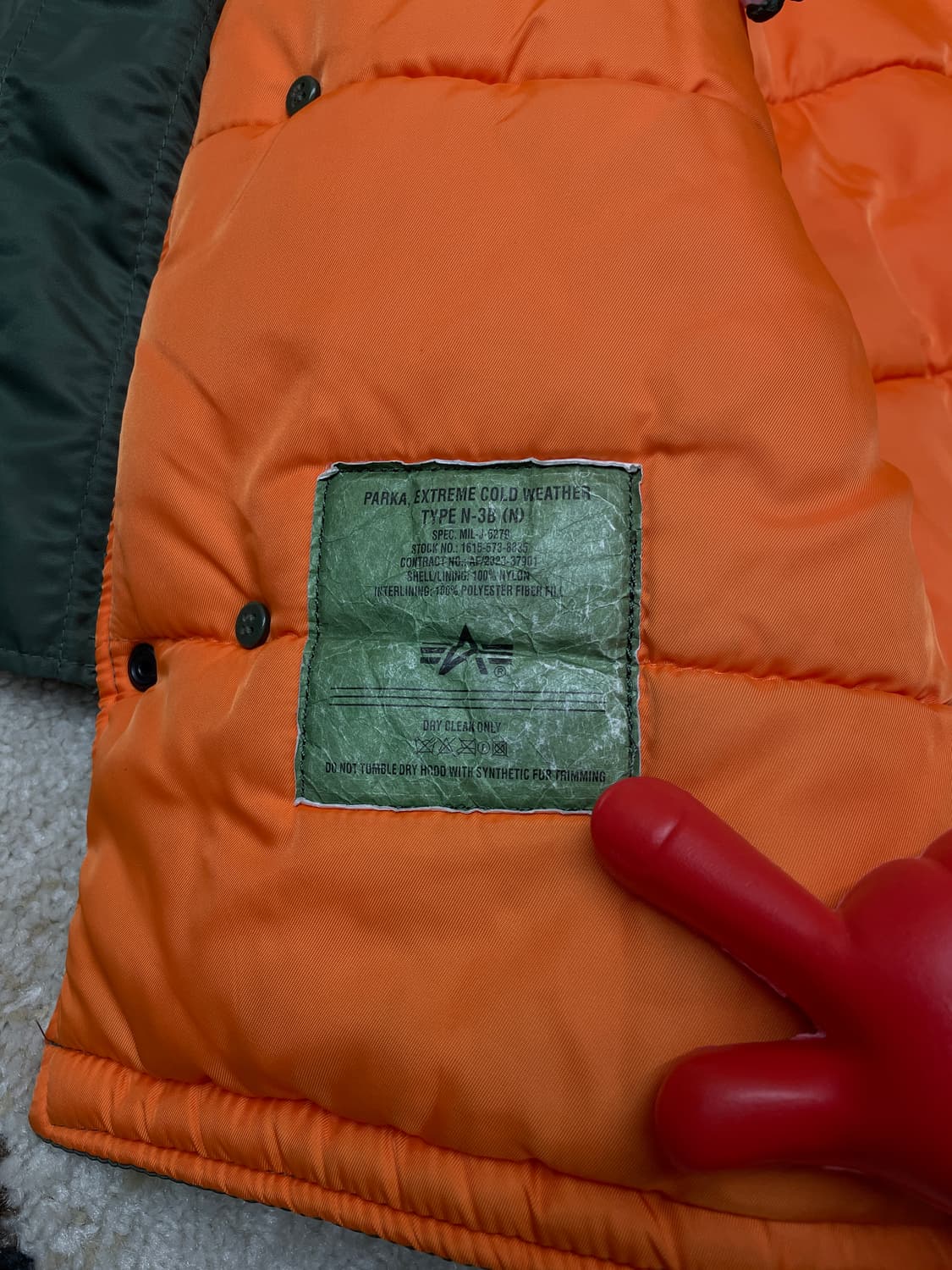 [M] 알파인더스트리 N3-B 패딩 점퍼 자켓 야상 빈티지 상품이미지2