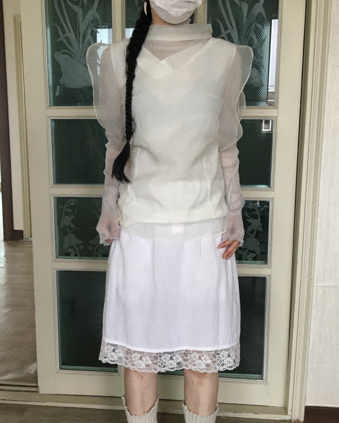 Organza layered blouse 상품이미지1