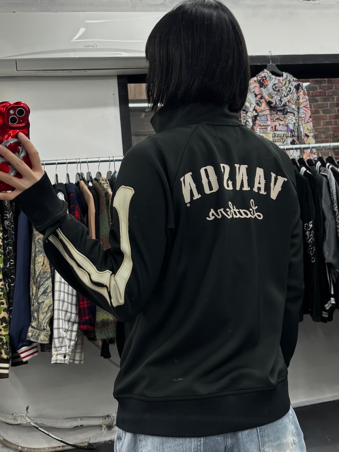 밴슨 레더 본 스켈레톤 트랙자켓 상품이미지5