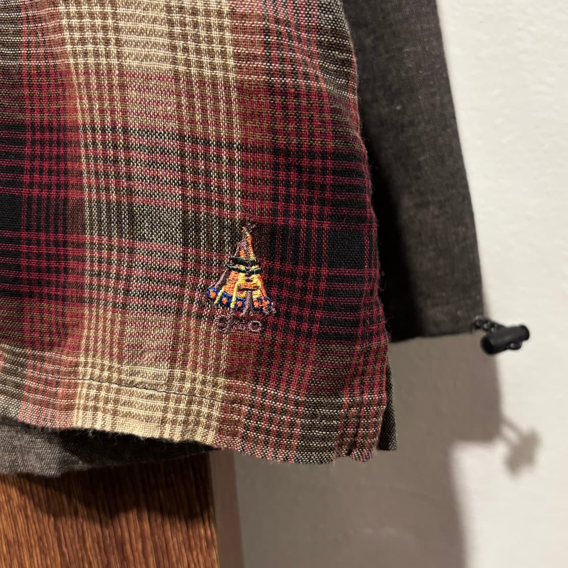 고슬로우카라반 체크 포켓 코지 배색 셔츠 아메카지 모리 상품이미지8