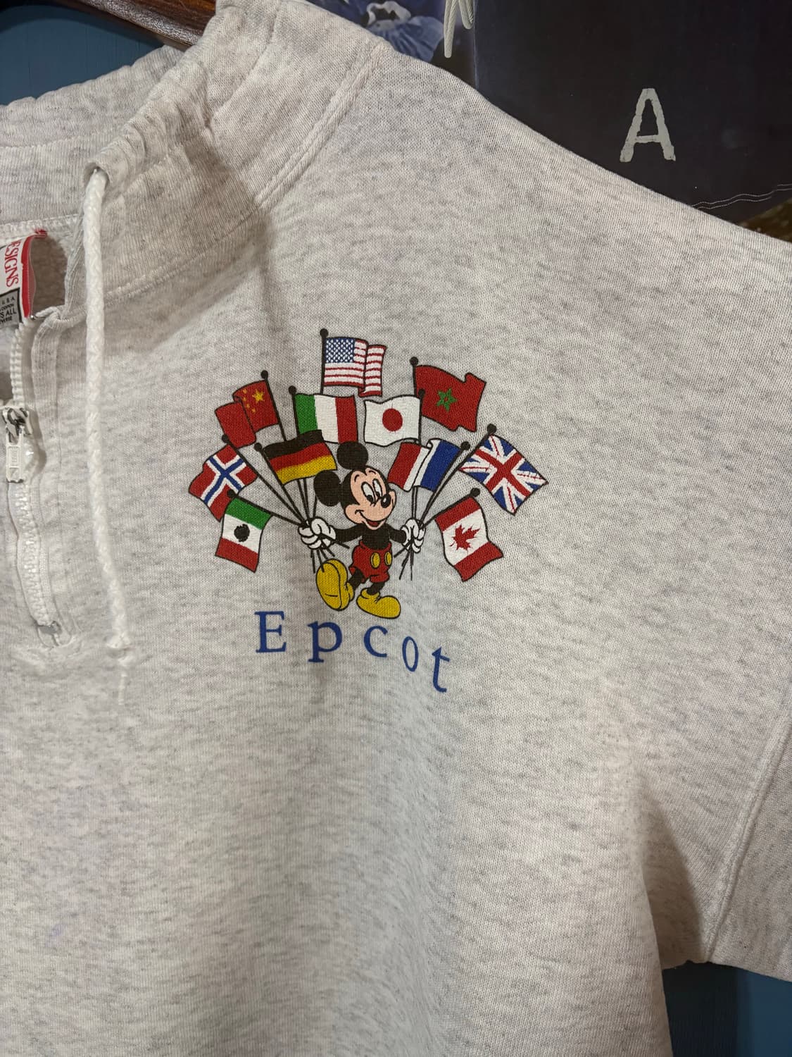 90's USA Mickey Epcot Quarter Zip Sweats 상품이미지2