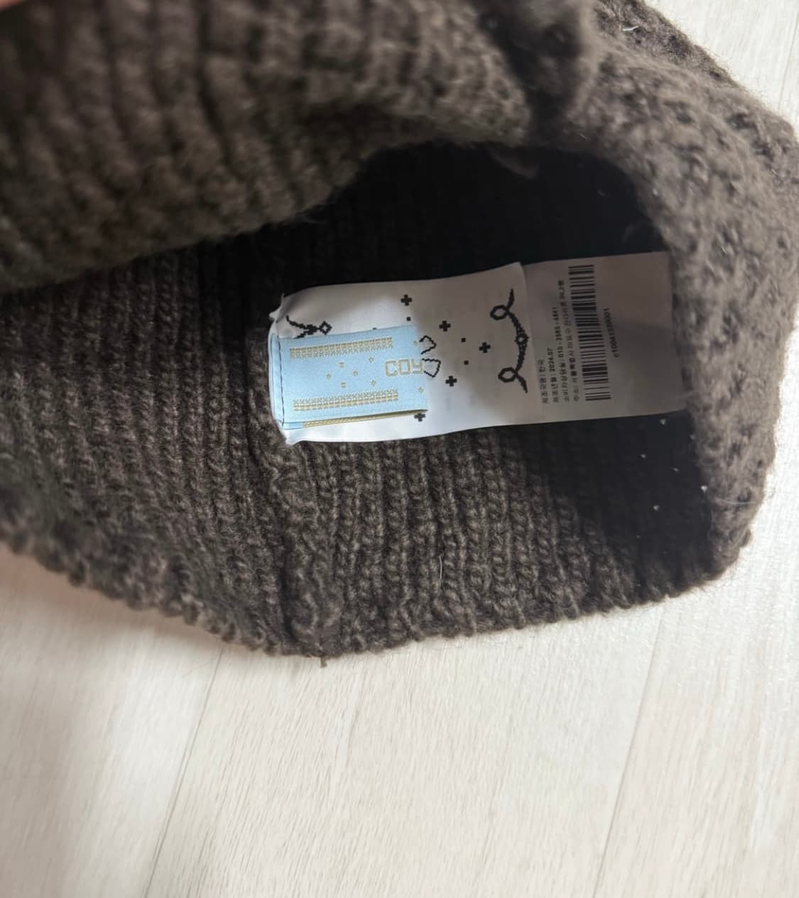 코이세이오 리본 비니 브라운 상품이미지2