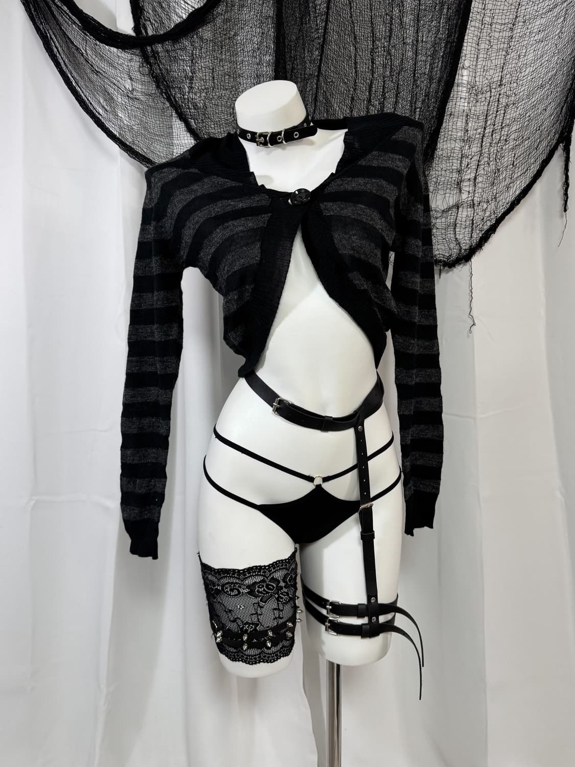 stripe crop cardigan 상품이미지2