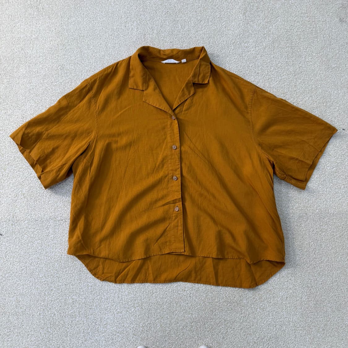 XL 유니클로 반팔 린넨 셔츠 0204T2 상품이미지1