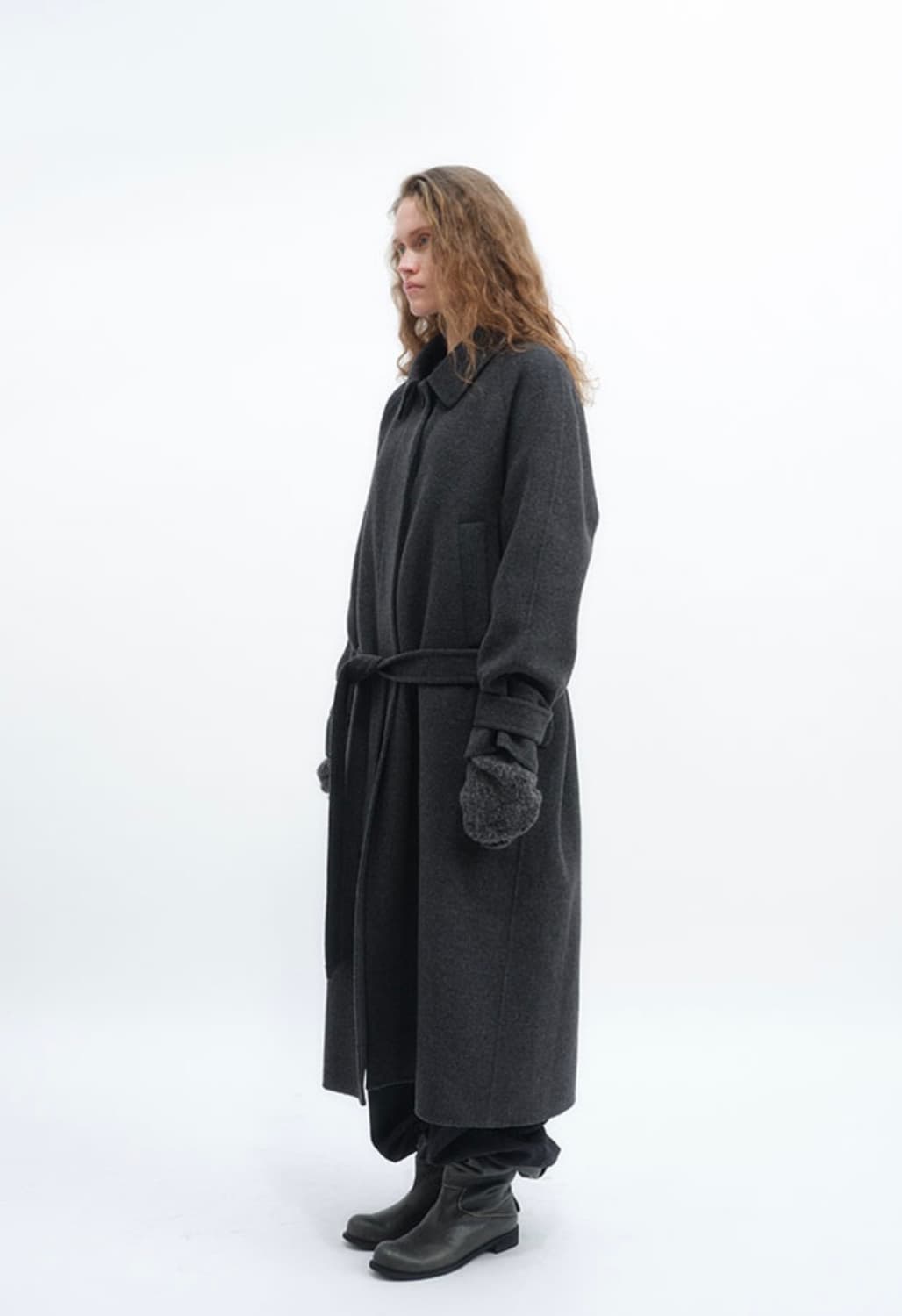 Repos wool raglan handmade coat (챠콜) 상품이미지2