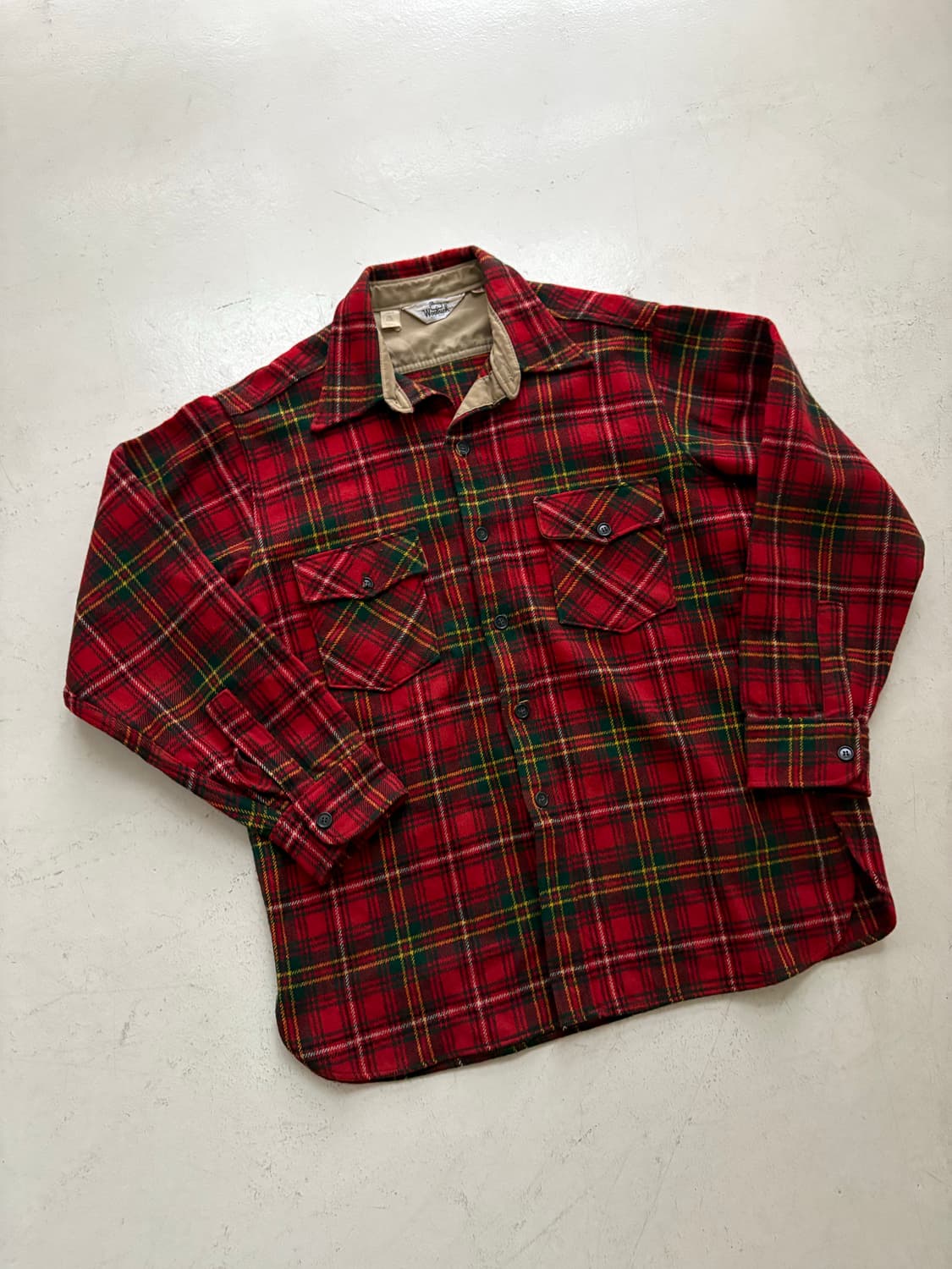 80-90's Old Woolrich wool Work Shirt. 상품이미지2
