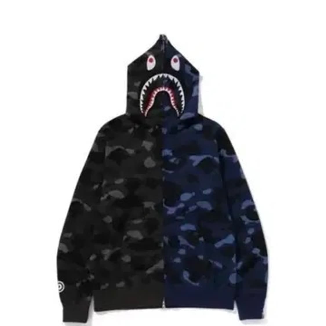 베이프 반반 집업 삽니다(검정이나 파란색 둘중 하나만 색상 들어가면 OK 상품이미지1