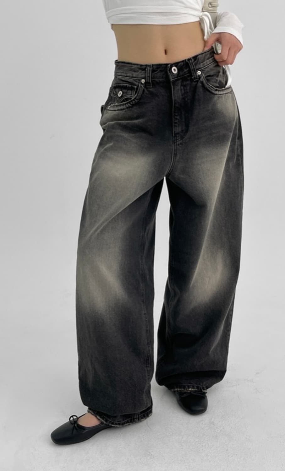 [블랙업] 카리나 데님 팬츠  상품이미지2