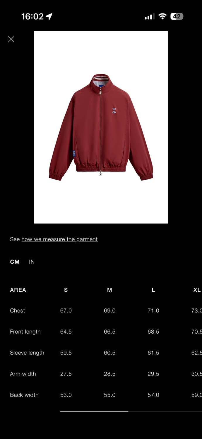 [M] 자라X챔피온 테크니컬 패치 자켓 레드 상품이미지2