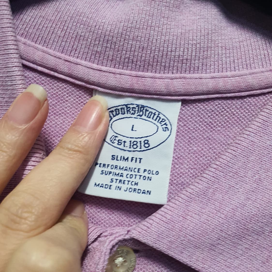 브룩스브라더스 핑크 반팔 폴로티셔츠  상품이미지4