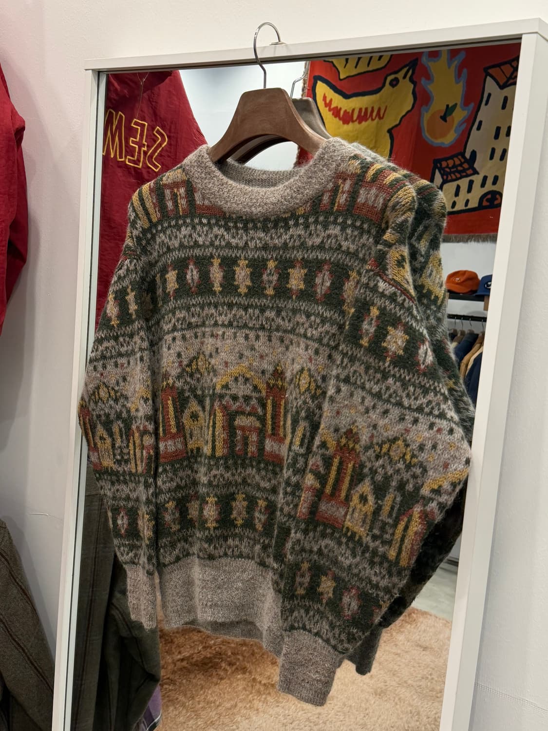 Vtg 빈티지 에스닉 울 니트 상품이미지1