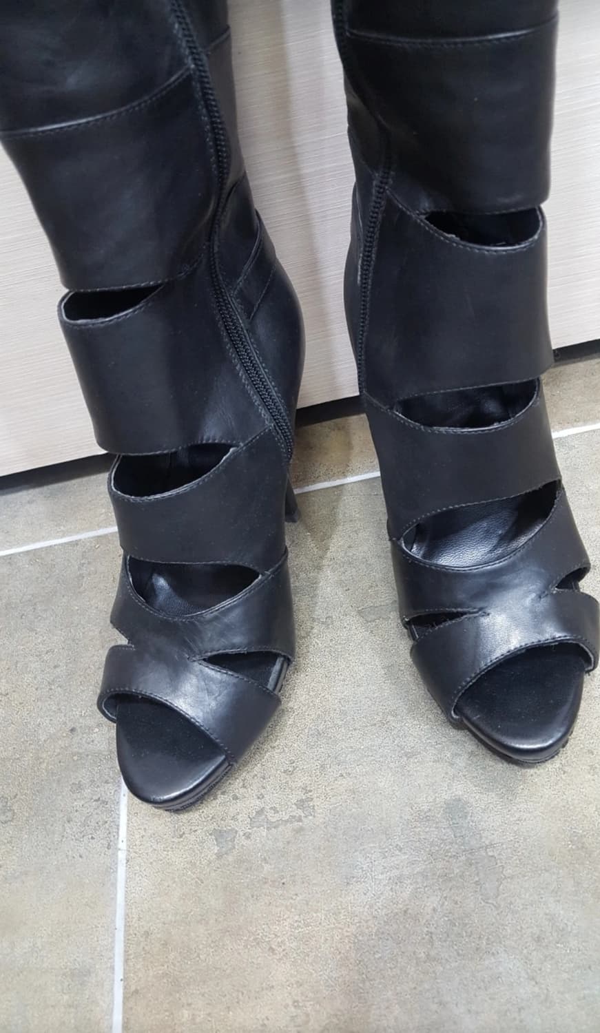 JESSI NEW YORK   엣지 가죽오픈부츠♡~ 상품이미지8