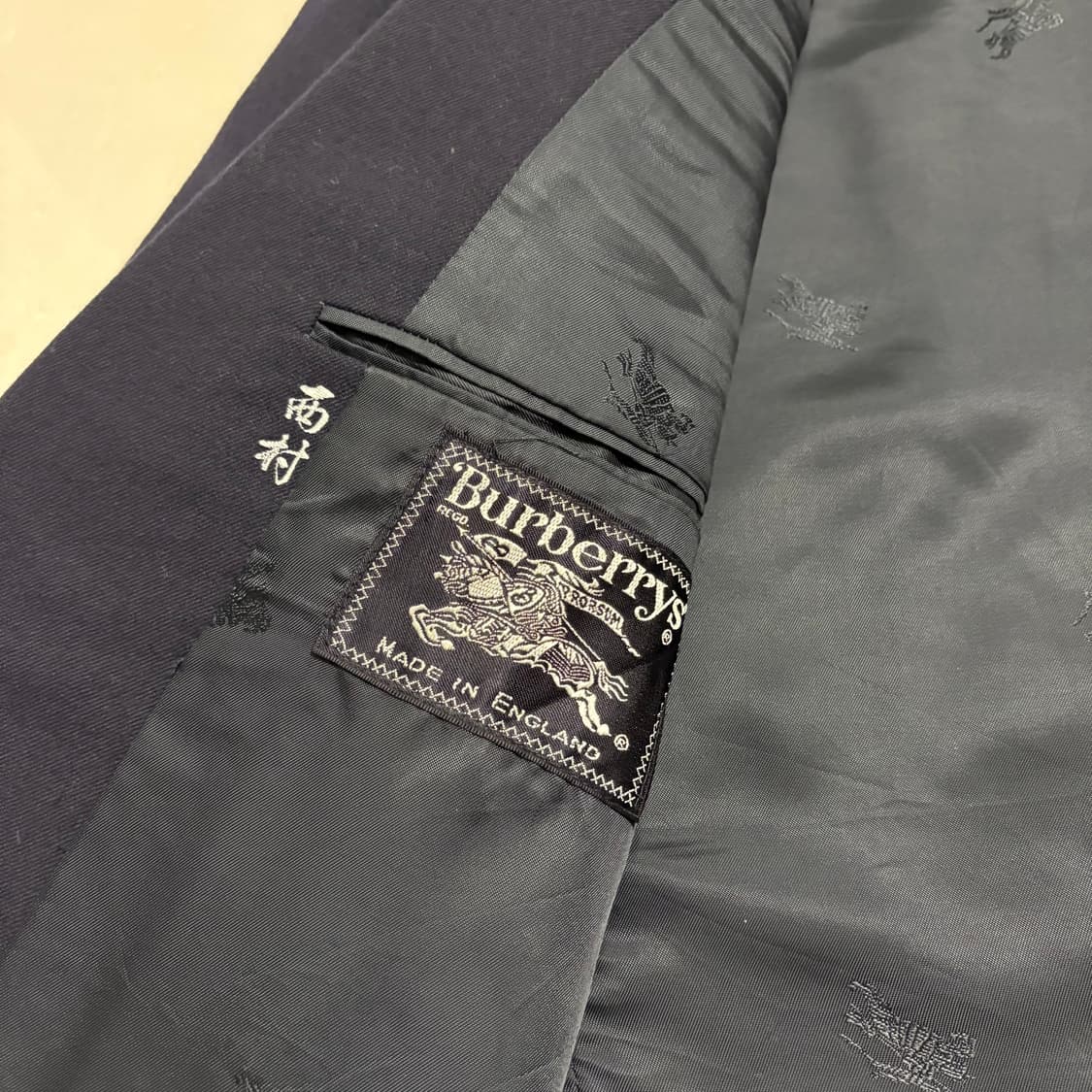 빈티지 버버리 금장 울 블레이저 네이비 자켓 상품이미지7