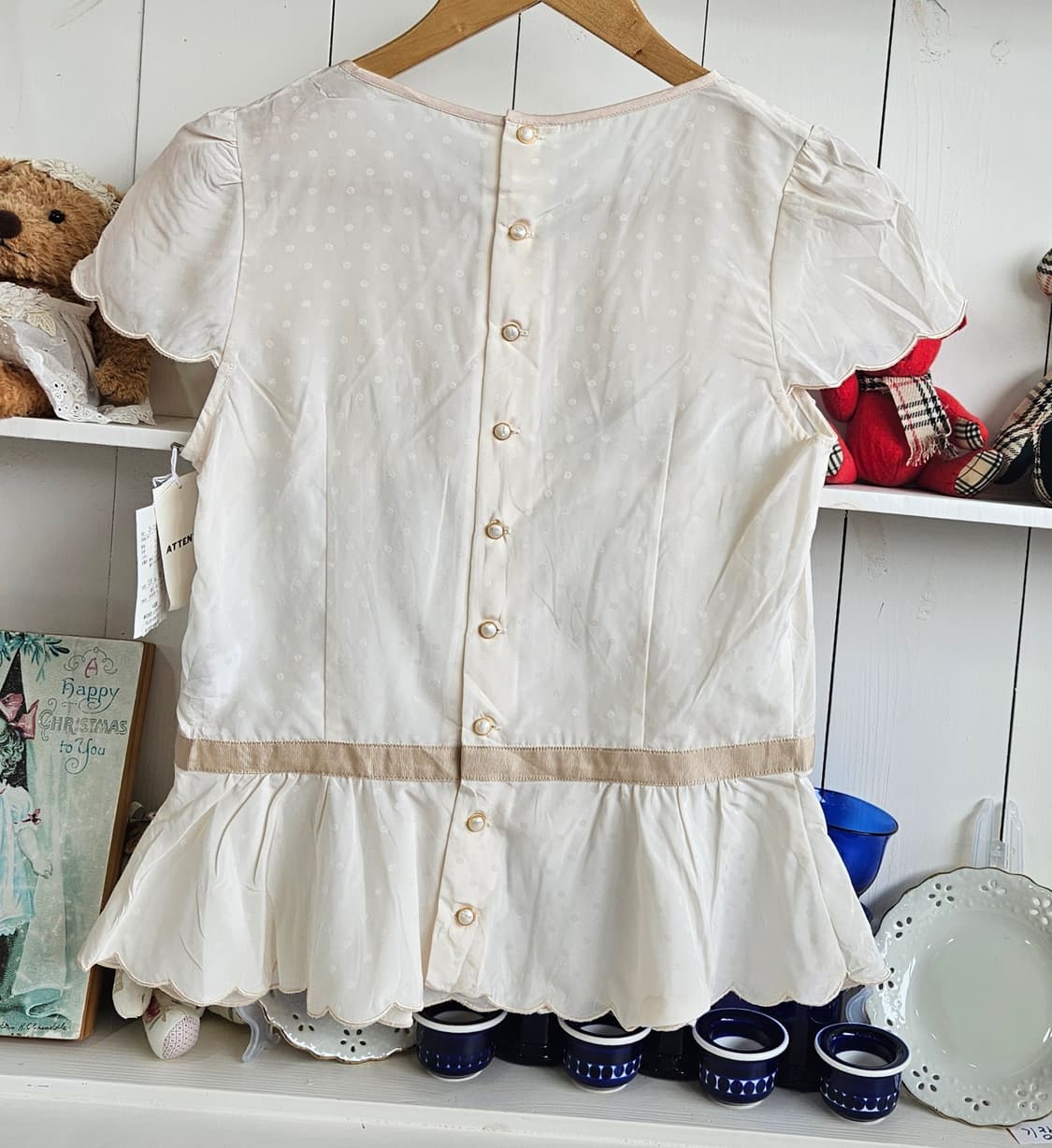 도트 리본 블라우스 상품이미지5