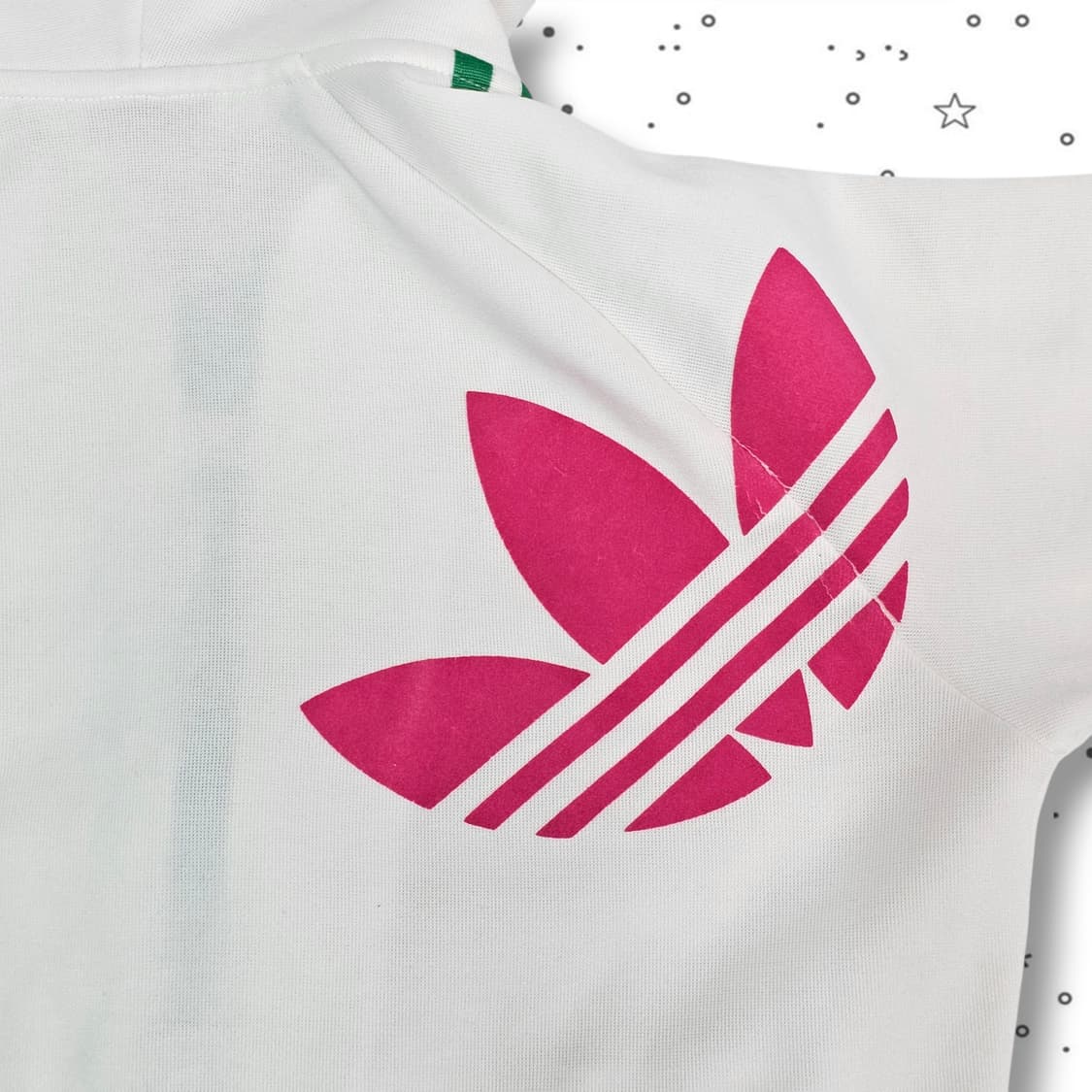 ADIDAS 아디다스 화이트 그린 후드 트랙탑 상품이미지5