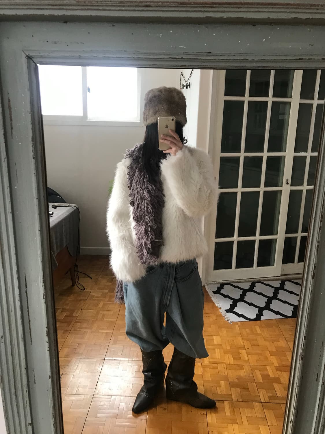 vintage brown muffler 상품이미지2