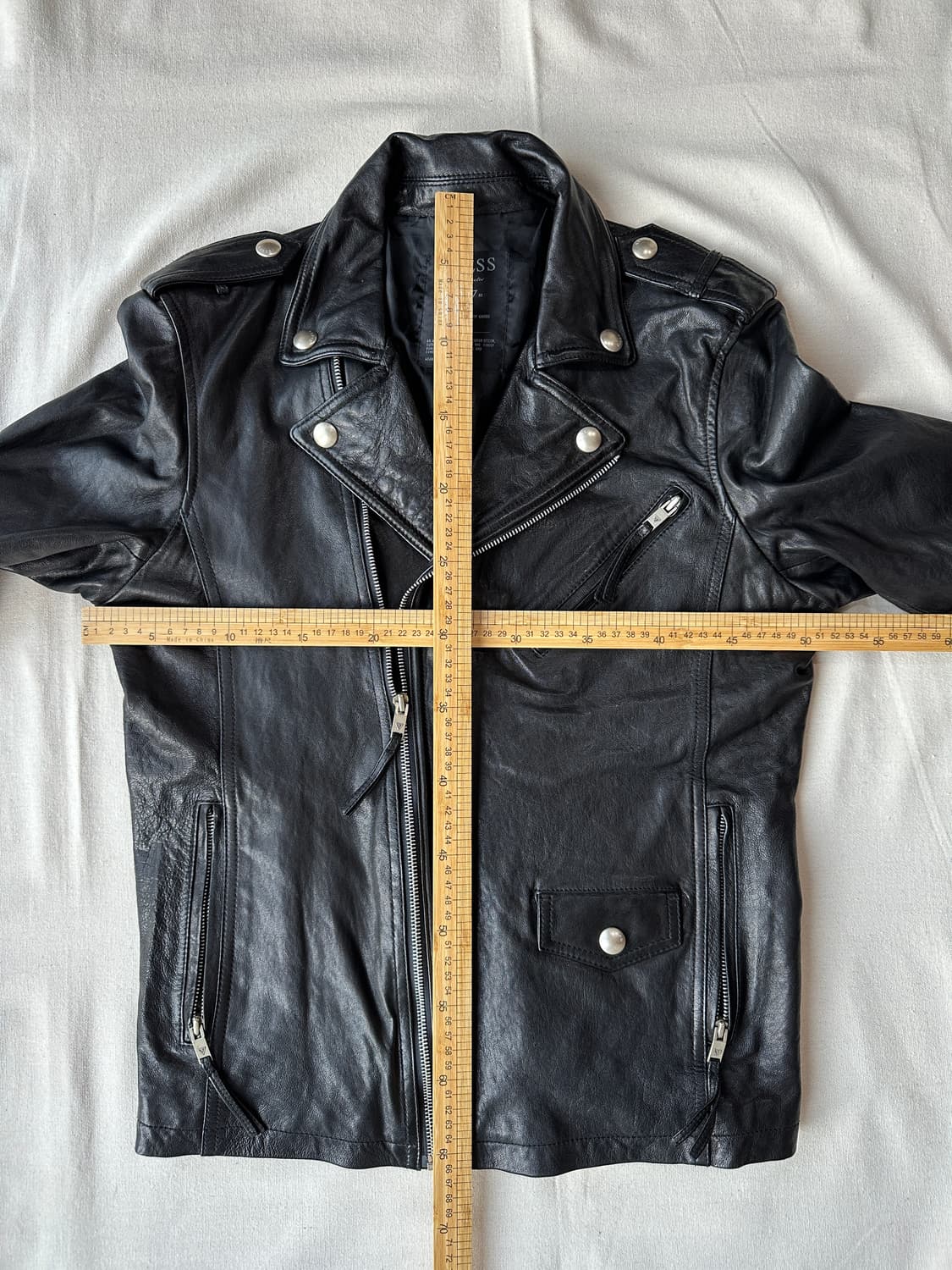 게스 양가죽 라이더 자켓 100 상품이미지10