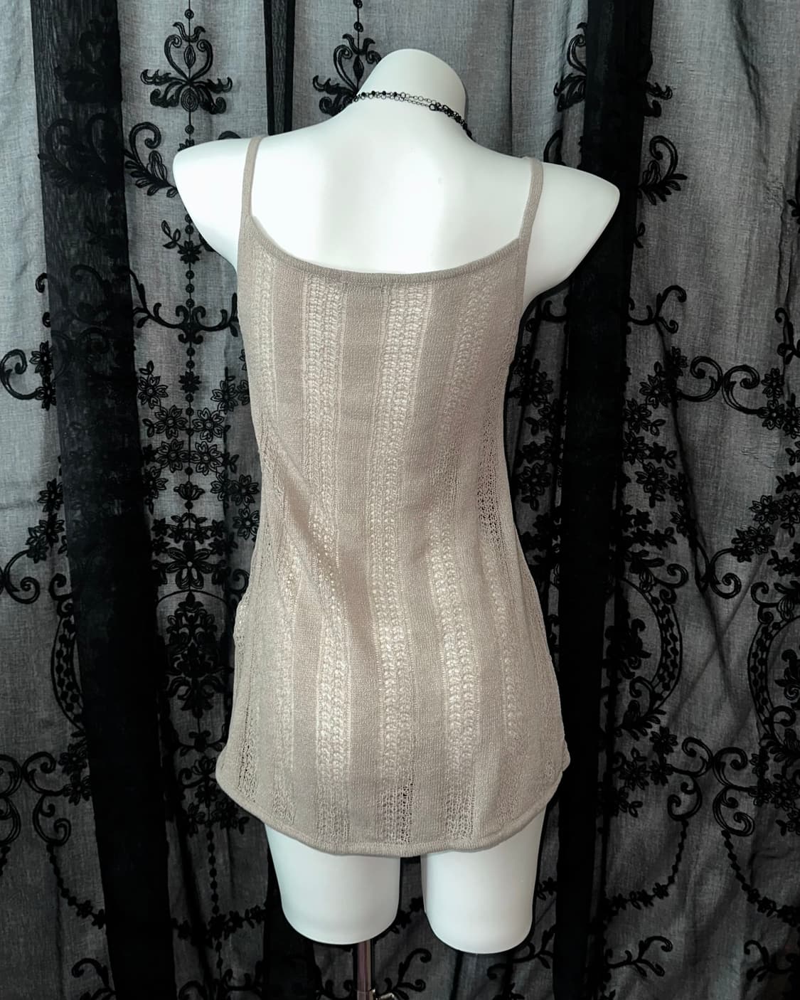 Brown crochet slip 상품이미지3