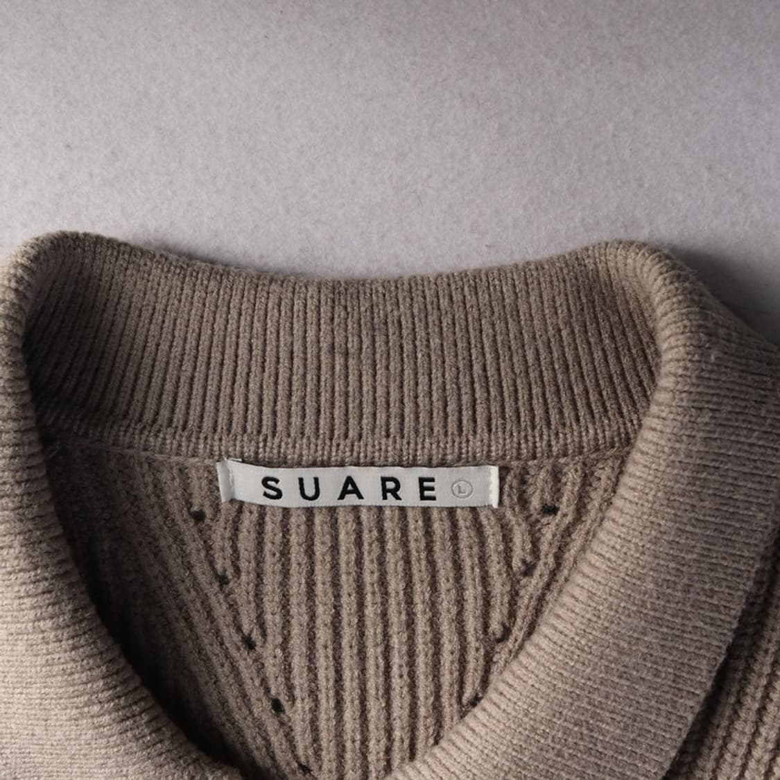 SUARE 카라 집업 니트 L 상품이미지5