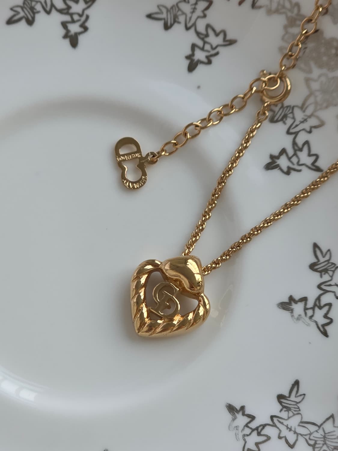 디올 금장 cd 오픈하트 목걸이 상품이미지1