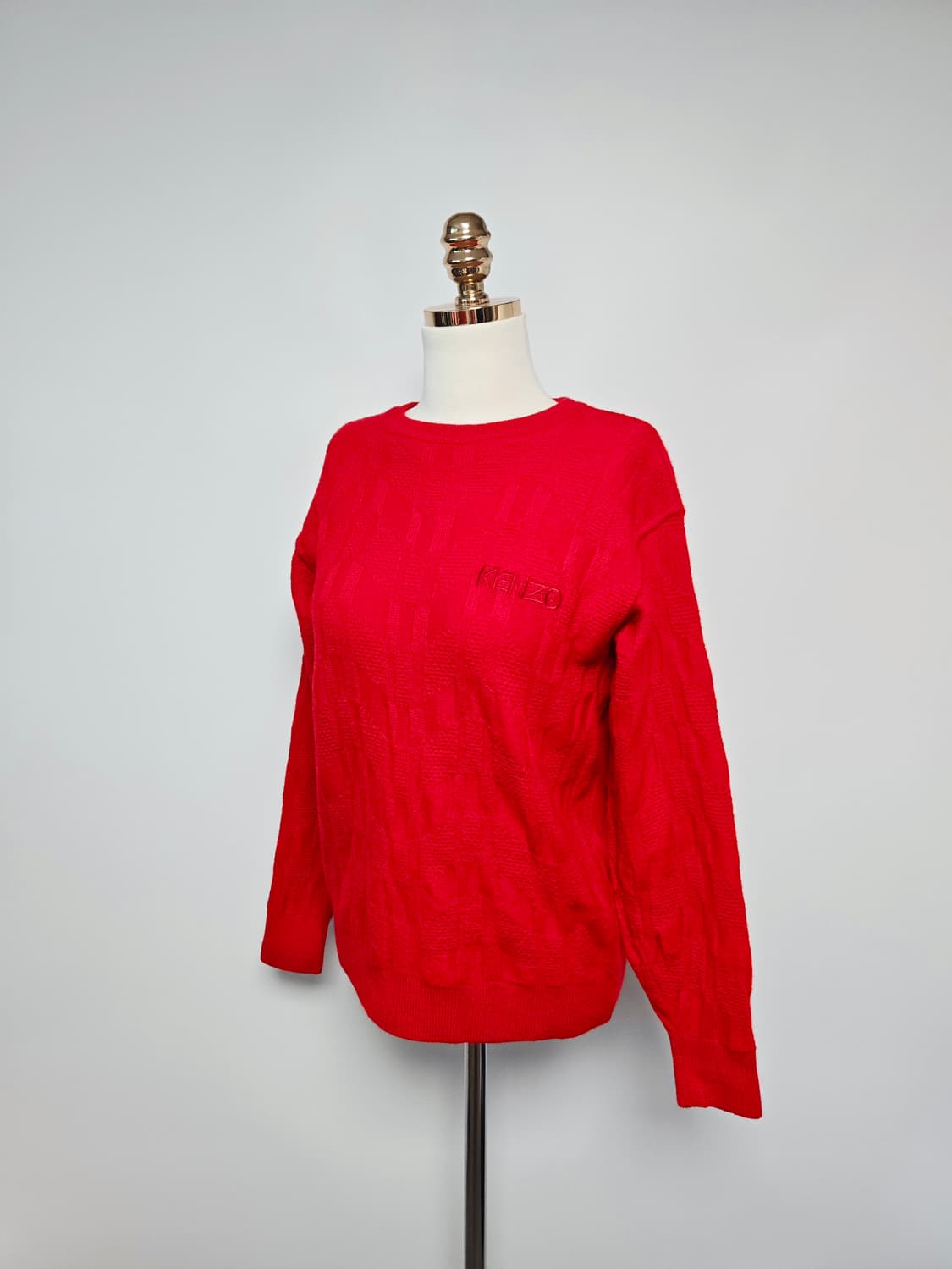 겐조 골프 울100 레드 니트 상품이미지2