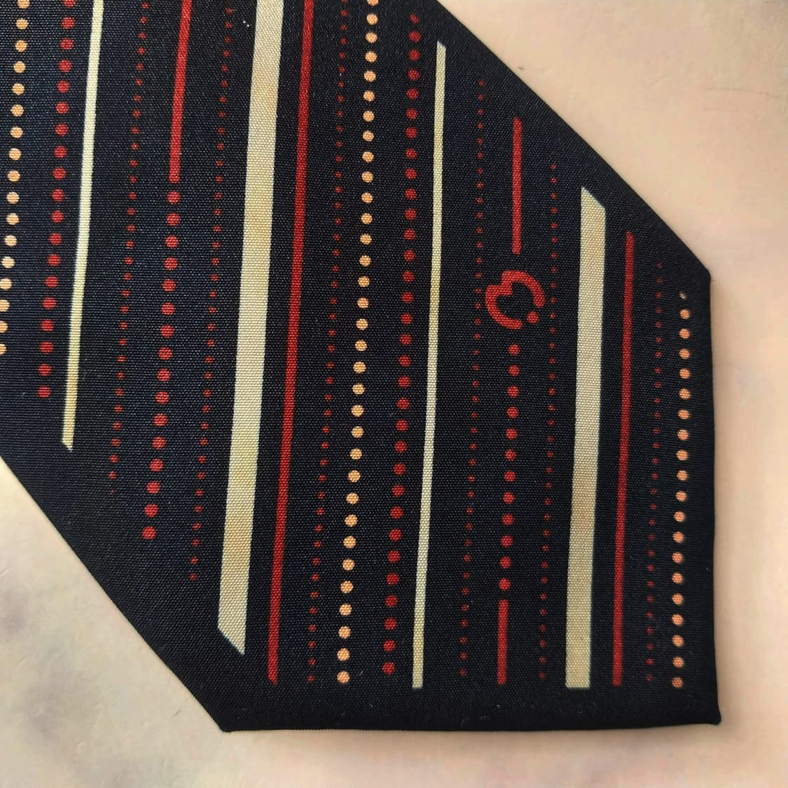 밀라 숀 실크 네이비 스트라이프 넥타이 8.4cm A+~A등급 k1737 상품이미지6