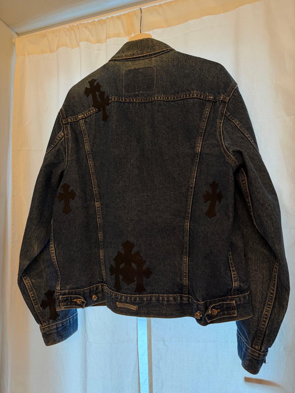 크롬하츠 리바이스 레더 패치 트러커 자켓 상품이미지2