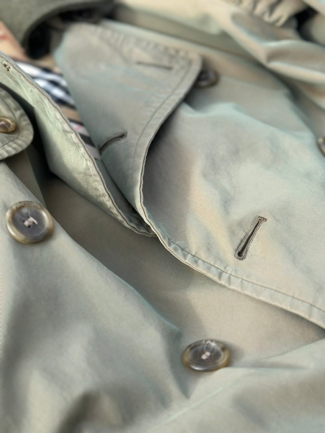 80s 올드 버버리 원패널슬리브 트렌치코트 상품이미지3