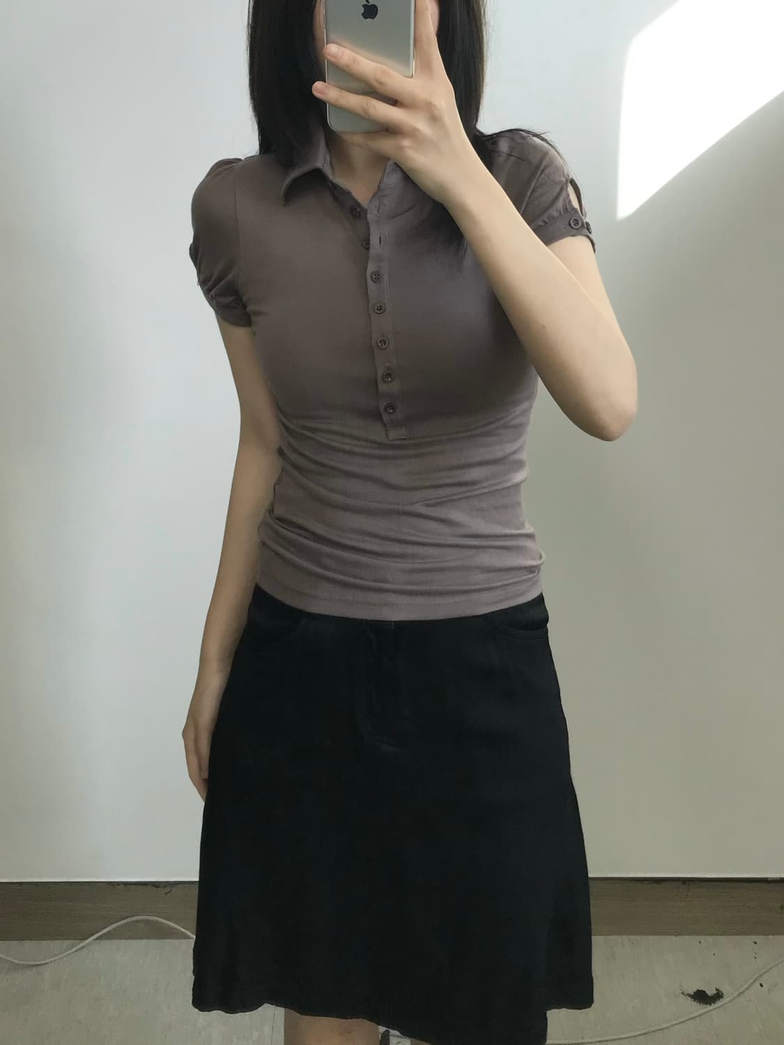 빈티지 버튼 카라 티셔츠 상품이미지1