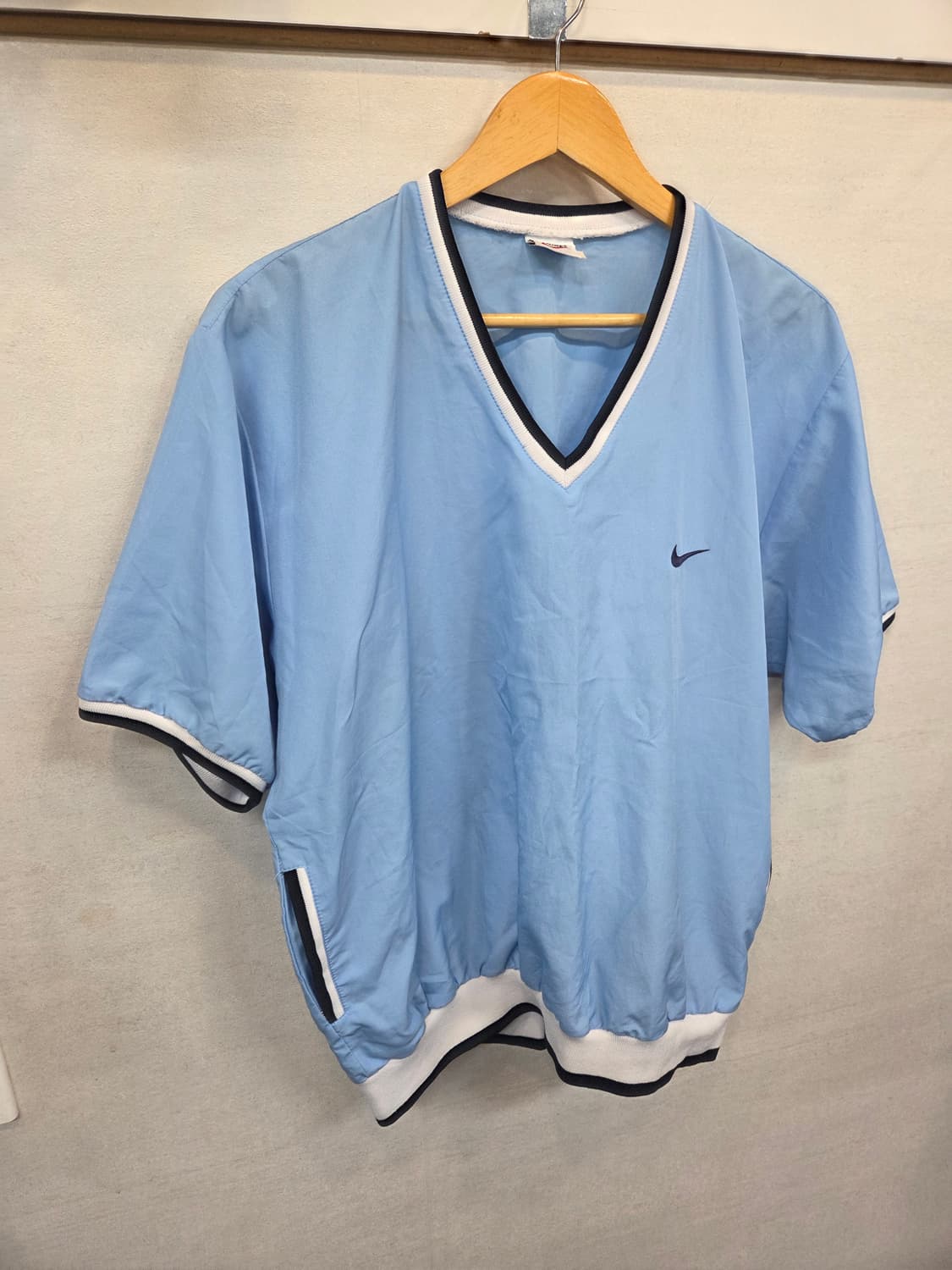 나이키 올드스쿨 빈티지 웜업 바람막이 반팔 L 상품이미지5