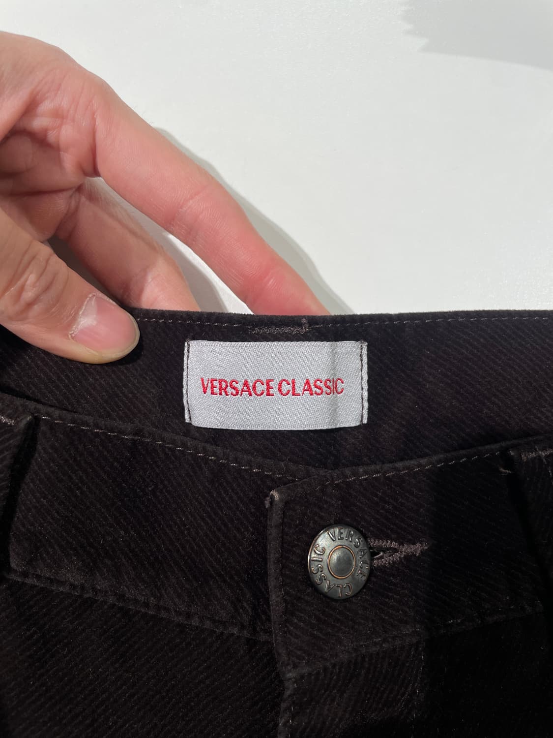 베르사체 클래식 다크 브라운 코듀로이 팬츠 상품이미지7