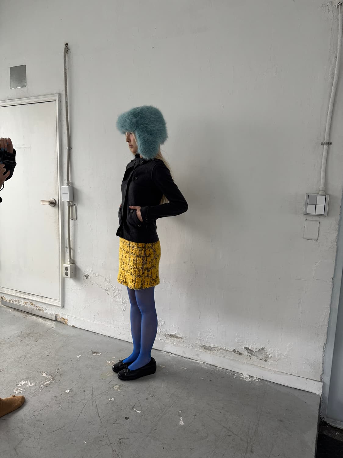 yellow vintage pattern mini skirt 상품이미지5