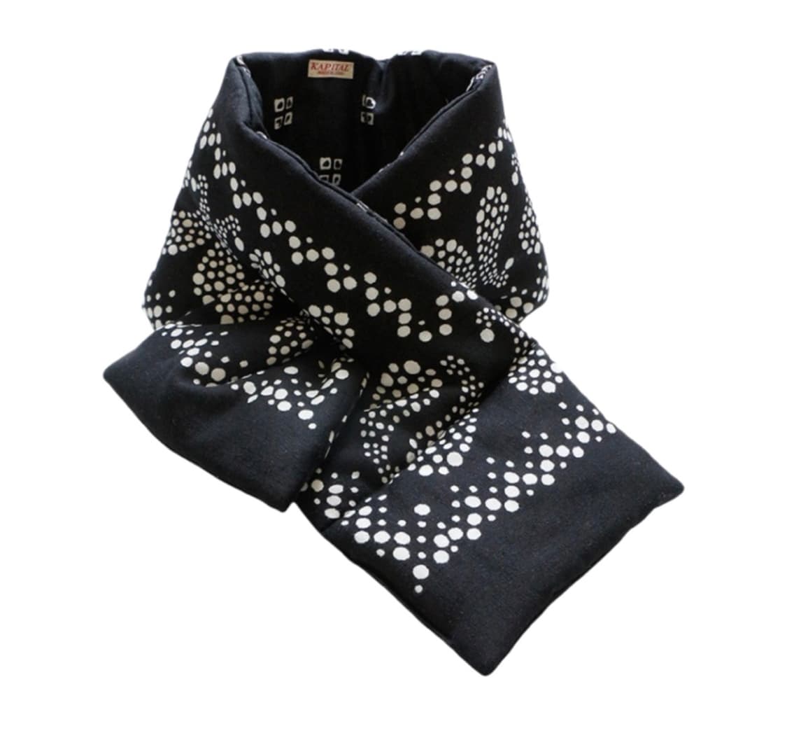 캐피탈 헴프 레이온 반다나 패턴 케사 머플러 블랙 상품이미지2