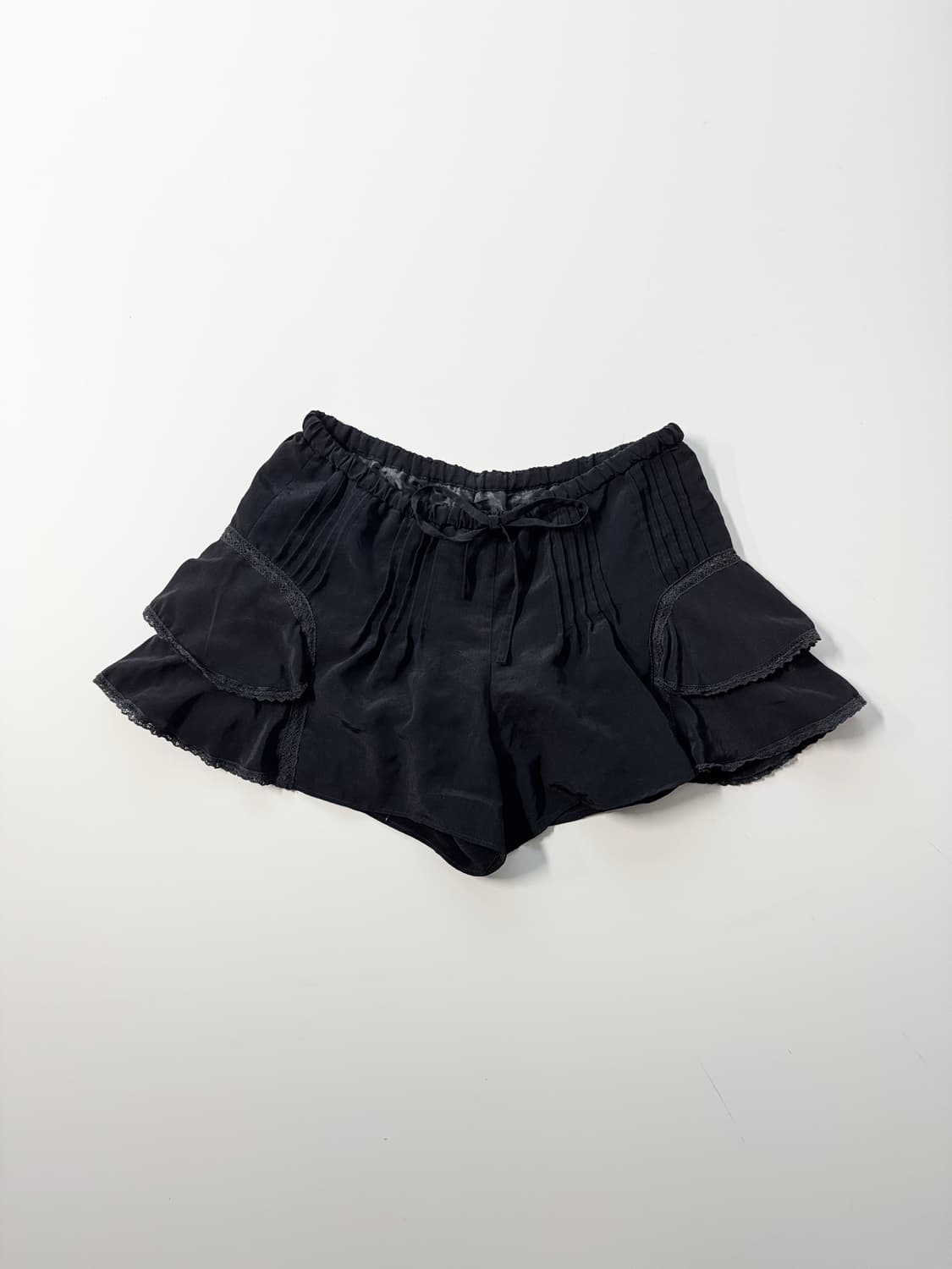 레이스 트림 러플 큐롯 팬츠 상품이미지1