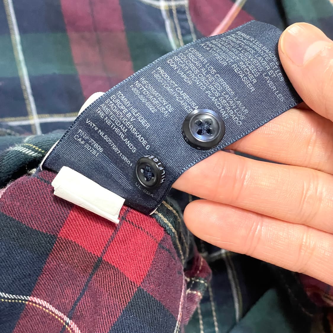 타미힐피거 레드 그린 타탄체크 웨스턴 셔츠 여성L 상품이미지7