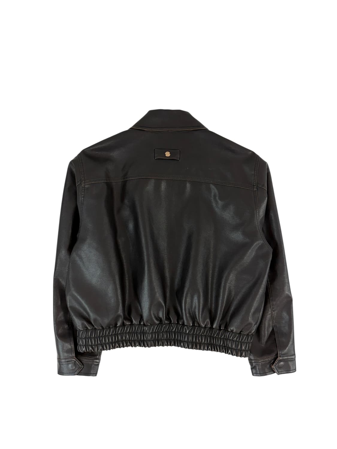 샤드라마 가죽 봄버 자켓 상품이미지4