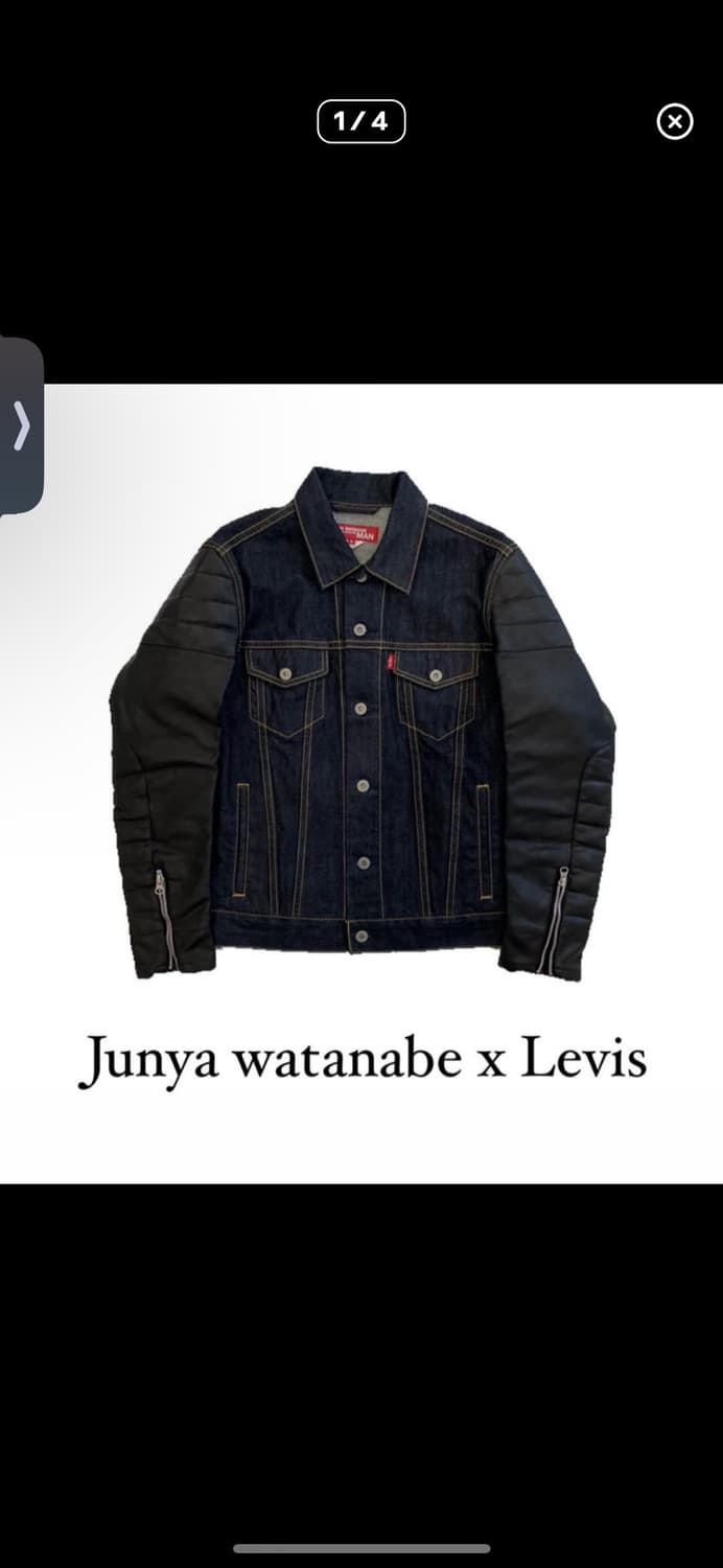 준야 와타나베 데님 레더 자켓 상품이미지1