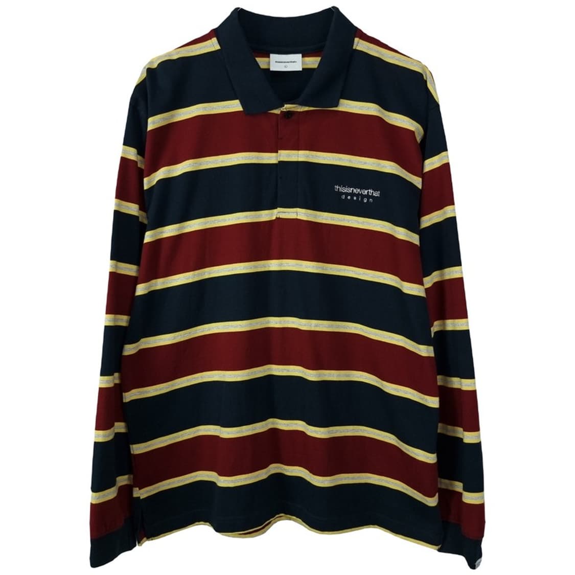 [디스이즈네버댓] 로고 자수 스트라이프 긴팔 카라티 보더티 M19751 상품이미지2