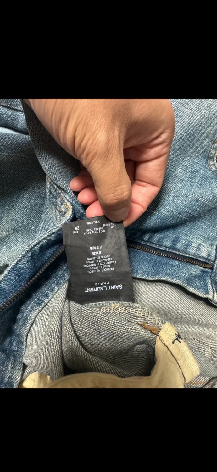 생로랑 15fw 디스진 데님(유아인 디스진) 상품이미지4