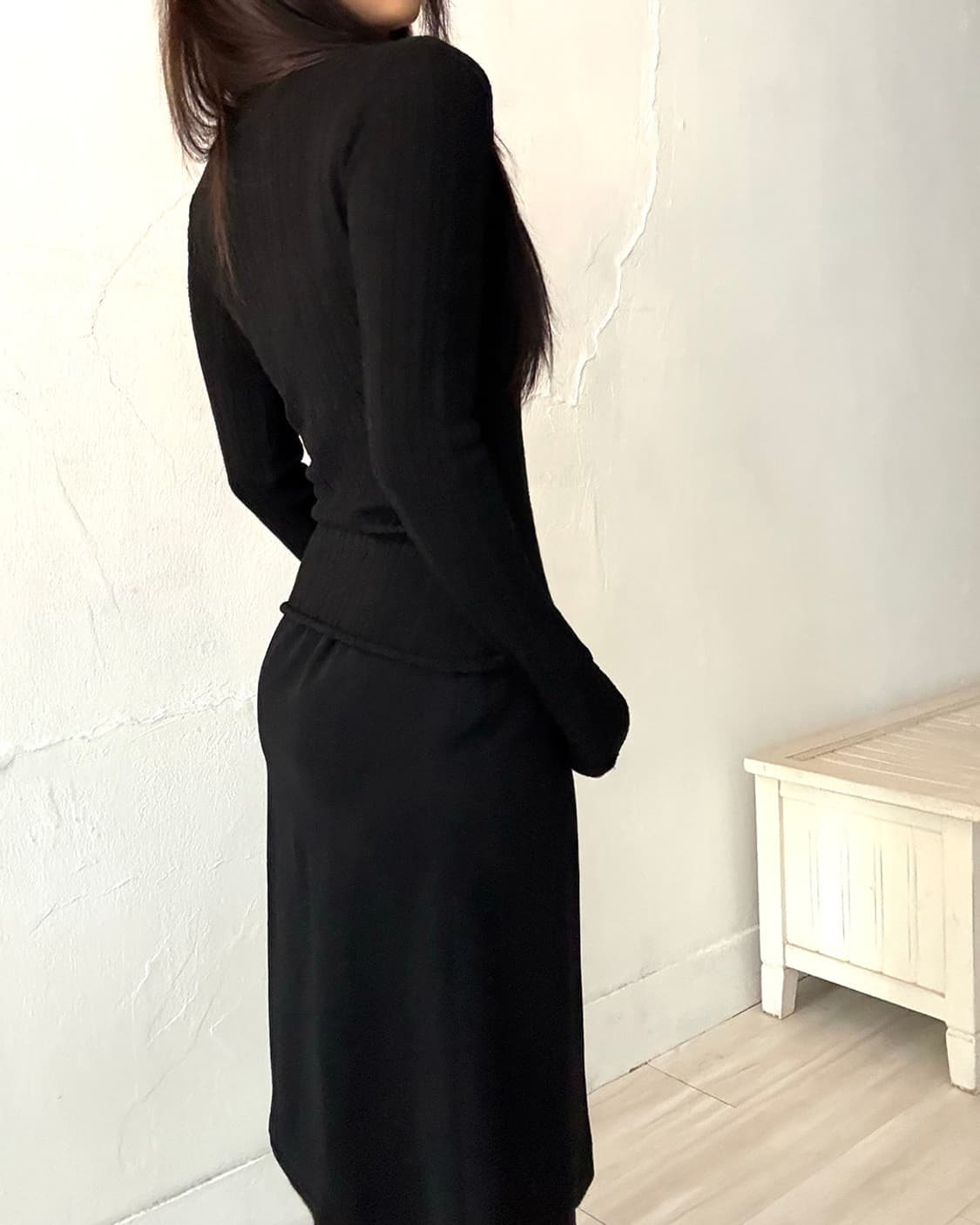 EGOIST Black knit top 상품이미지4