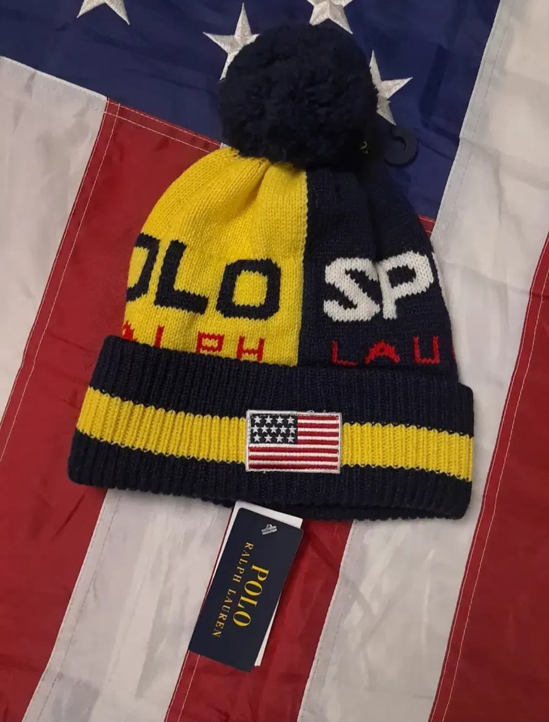 택새제품 오리지날 랄프로렌폴로 스포츠 니트 방울 비니 상품이미지1