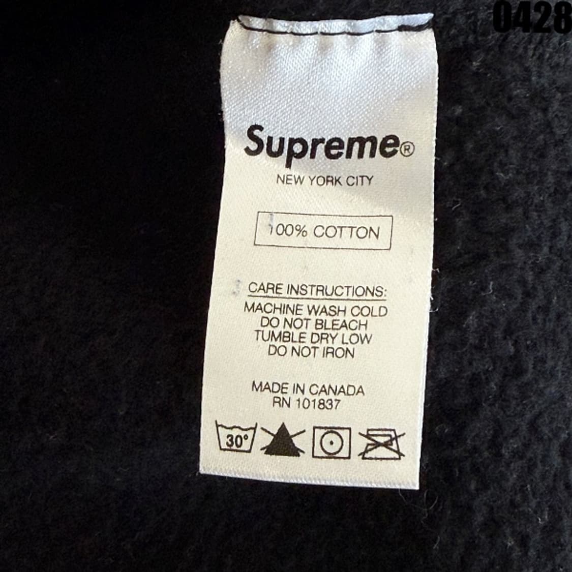 슈프림 x 슬레이어 이글 로고 후드티 블랙 L 0428 상품이미지6