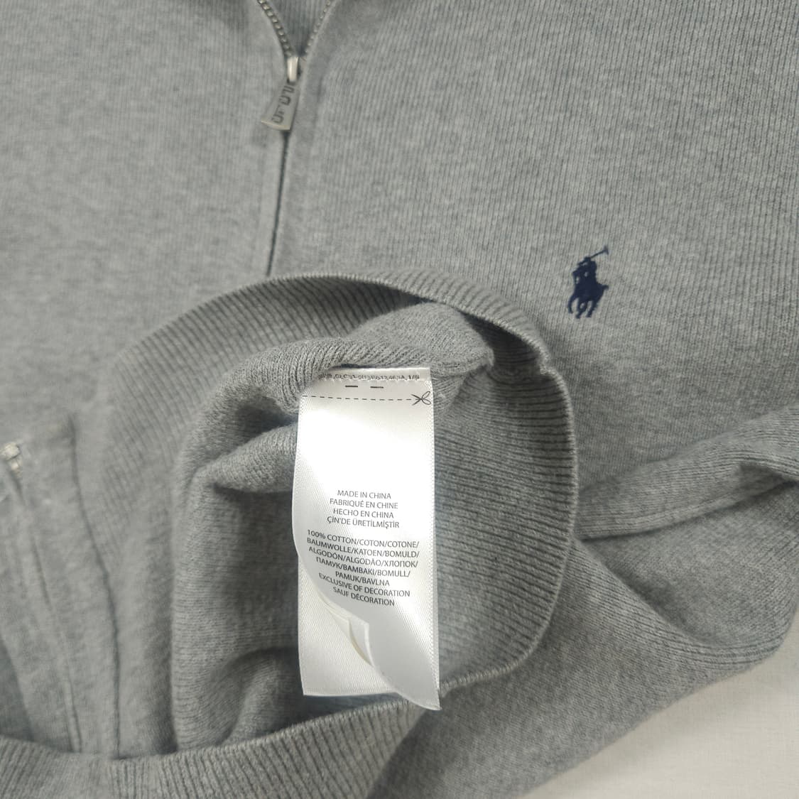 L(100)폴로 랄프로렌 집업 니트 그레이 상품이미지5