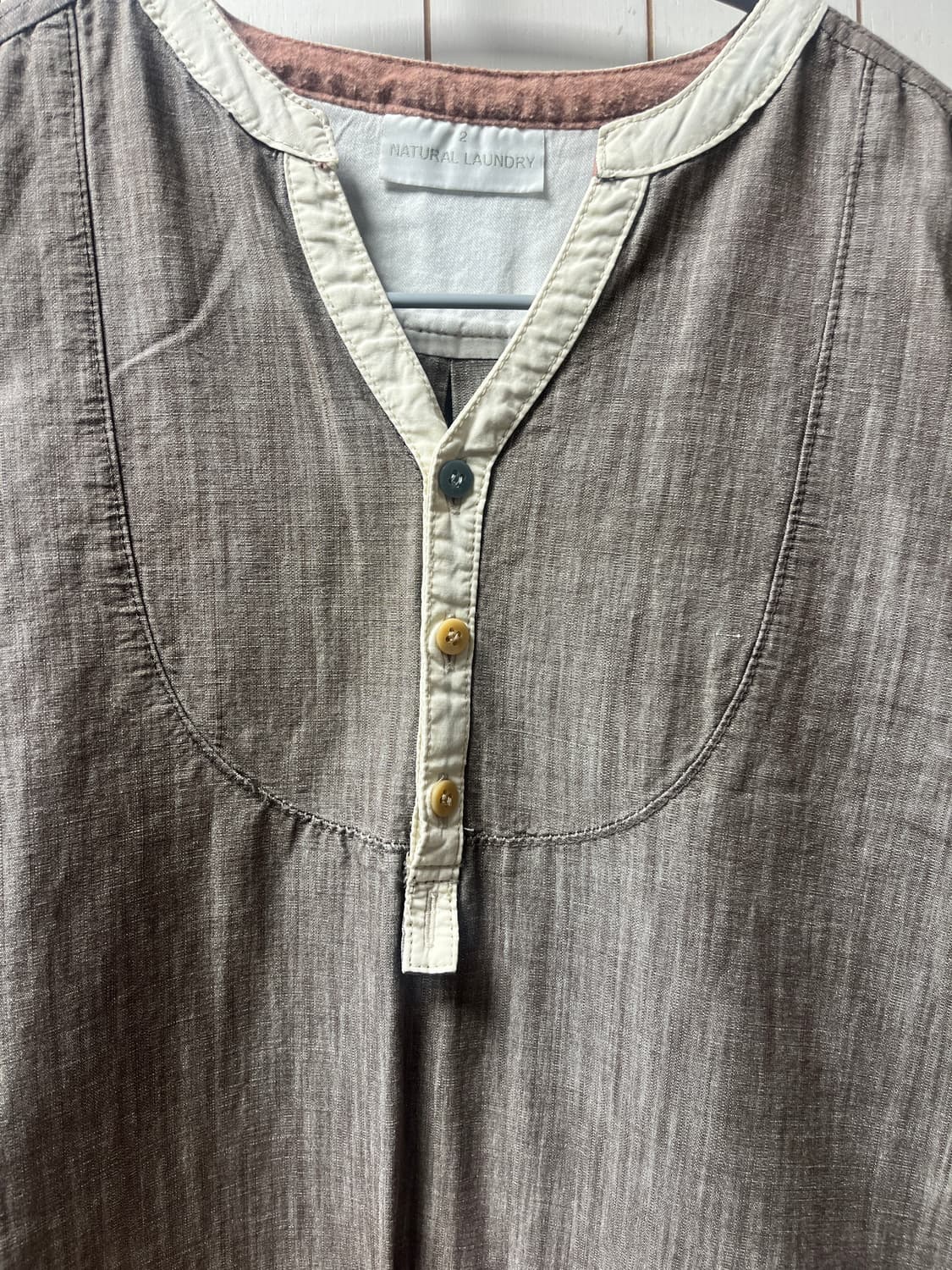 빈티지모리걸 셔츠 원피스 7부 하구미 상품이미지2