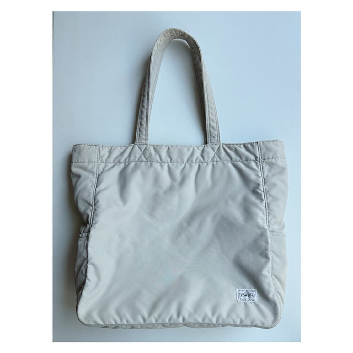 POTER TOTE BAG L (Light Gray & Sky Blue) 상품이미지1