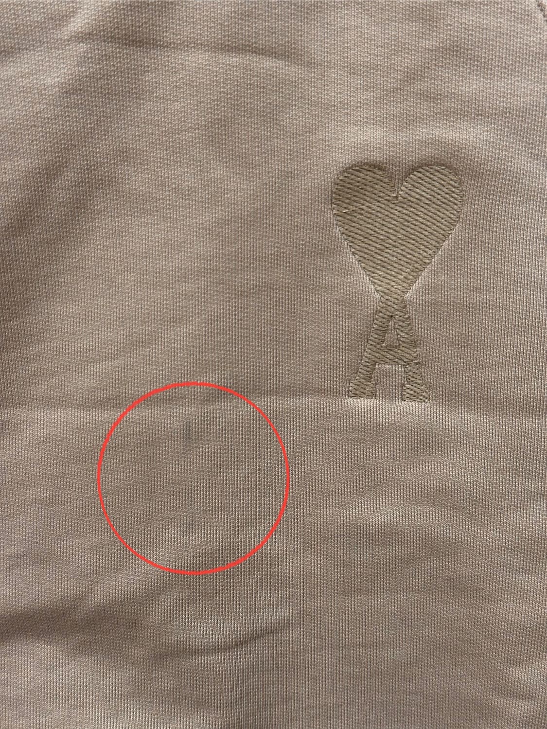 아미 톤온톤 하트 로고 스웨트셔츠 베이지 xs 상품이미지6