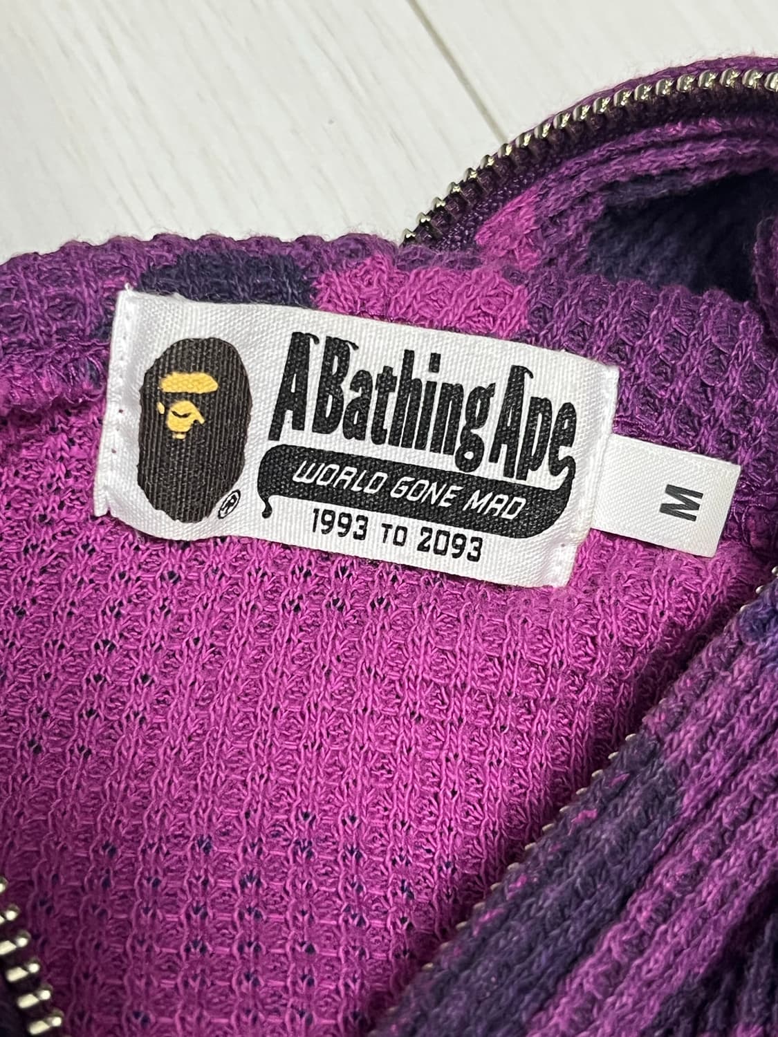 베이프 퍼플 카모 후드 집업 상품이미지2